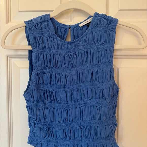 AE Cropped Smocked High-Neck Tank Top size XS - Picture 2 of 6